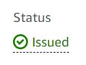 An AWS Certificate successfully issued