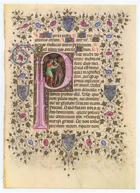 Page from a Bible Illuminated Manuscript