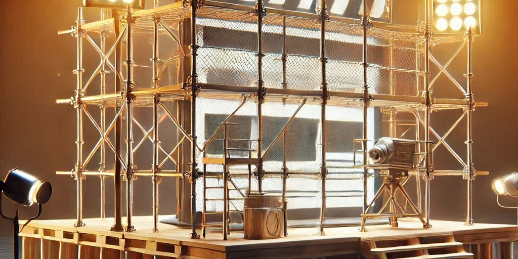 A blog site with construction scaffolding