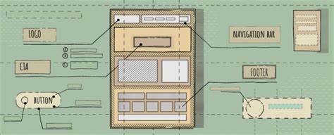 a drawn web page with callouts to different parts